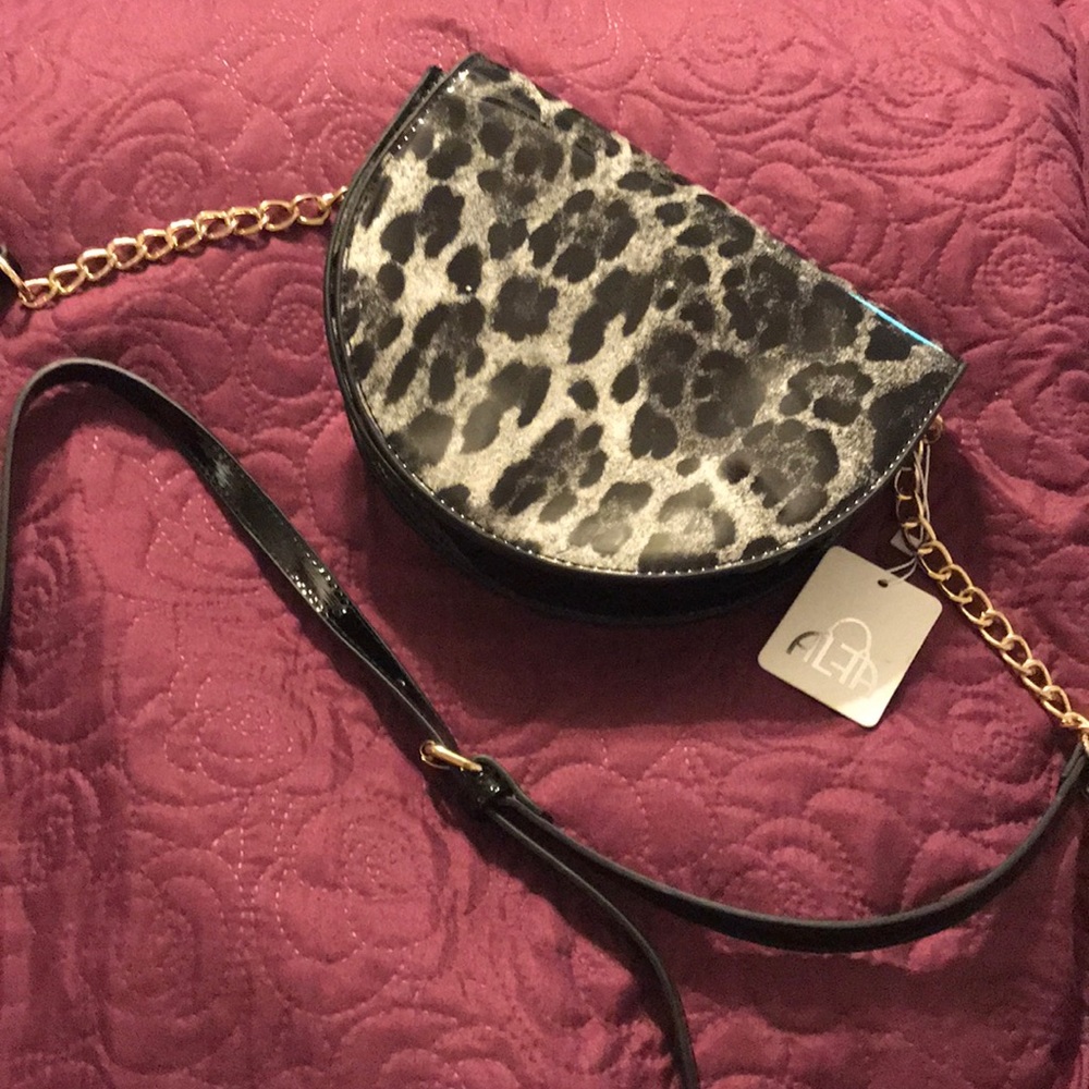 Black & Grey Jaguar Alfa Crossbody Purse